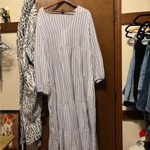 Universal Thread Blue and White Striped Dress